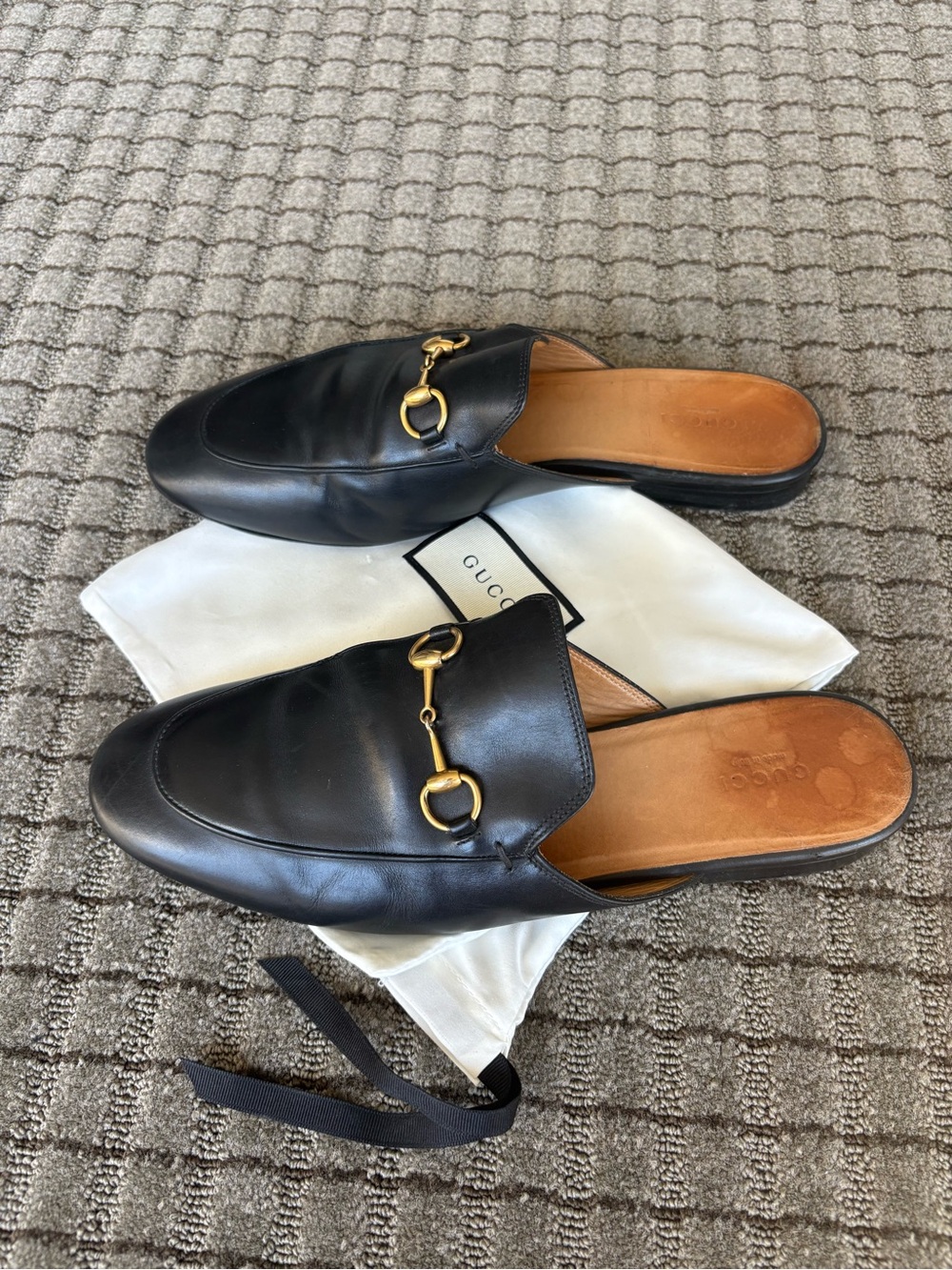 Gucci Black Leather Horsebit Slip-On Loafers - Picture 3 of 8